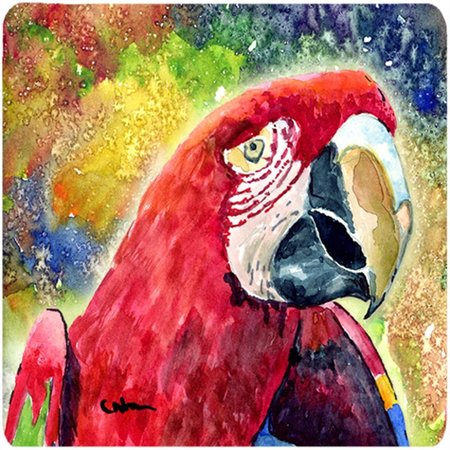 CAROLINES TREASURES Bird - Parrot Foam Coasters - Set of 4- 3.5 x 3.5 In. 8607FC